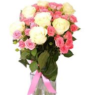 Cute bouquet of different roses