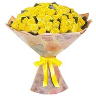 101 yellow rose in paper