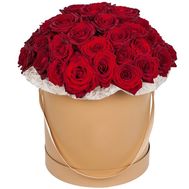 51 красная роза в коробке