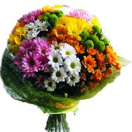 Букет цветов из 19 хризантем