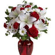Bouquet of flowers to New Year