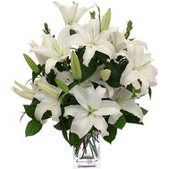 Букет цветов из 9 лилий