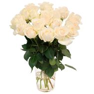 15 white roses