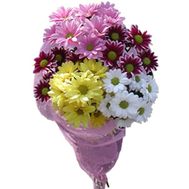 Букет цветов 5 ромашек (ромашковидных хризантем)