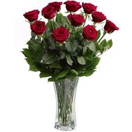 11 roses with a vase