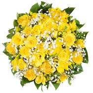 35 желтых роз