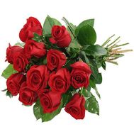 13 roses with a ribbon