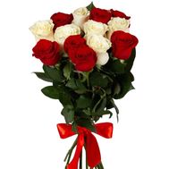 13 multicolored roses