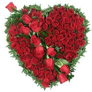 Heart of 75 roses