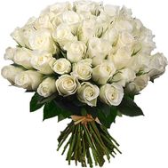 55 белых импортных роз