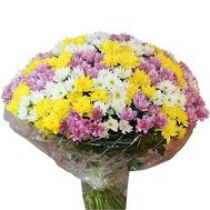 Букет из 55 хризантем