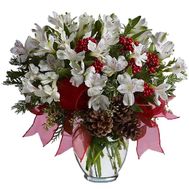 New Year''s bouquet of flowers from Alstroemeria'