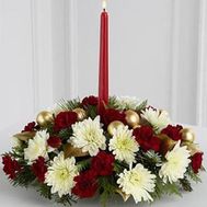 Christmas composition with a candle