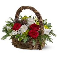 Christmas basket of flowers - Christmas 2019