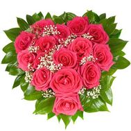 Heart of 15 roses