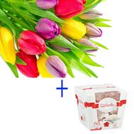 11 тюльпанов и конфеты