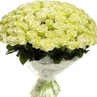 Букет из 121 зеленой розы