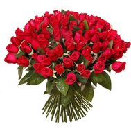 A bouquet of 101 red roses