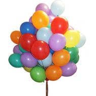 50 разноцветных воздушных шариков