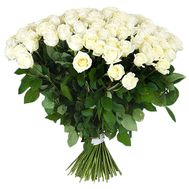 Огромный букет из 79 белых роз