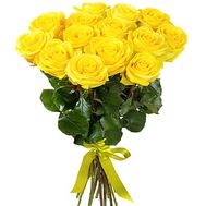 13 yellow roses