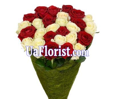 25 red and white roses 25 red and white roses