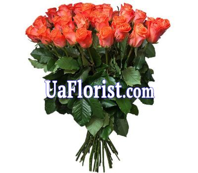 Яскравий букет помаранчевих троянд Яскравий букет помаранчевих троянд