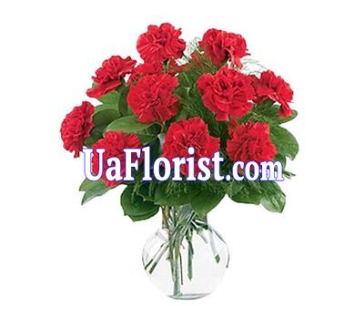 Букет из 13 красных гвоздик