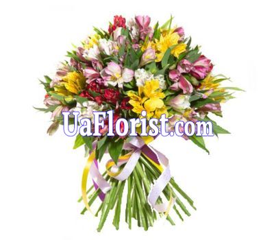 Букет цветов из 25 альстромерий Букет цветов из 25 альстромерий