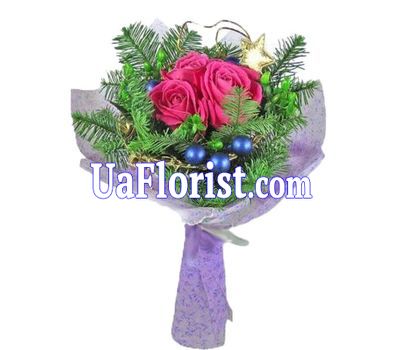 Букет из роз на Новый год 2020 Букет из роз на Новый год 2020