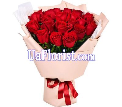 25 roses with greens