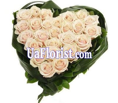 Композиція з 27 білих троянд