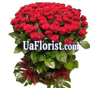 A large bouquet of 101 red roses A large bouquet of 101 red roses