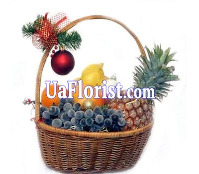 Новогодняя корзина фруктов Новогодняя корзина фруктов