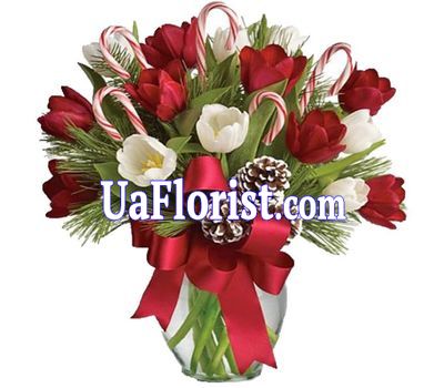 Tulips for the New Year with branches ate Tulips for the New Year with branches ate