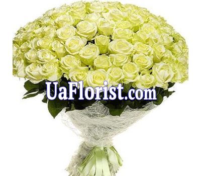 Букет из 121 зеленой розы