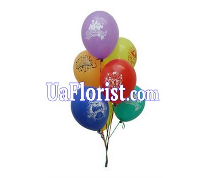 7 разноцветных шаров с рисунками 7 разноцветных шаров с рисунками