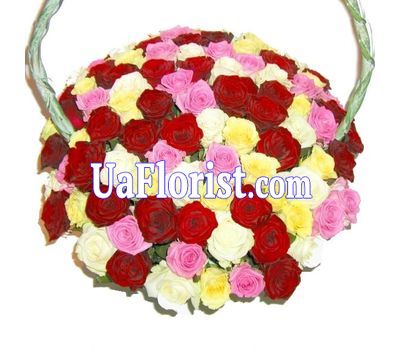 Корзина из 125 роз Корзина из 125 роз